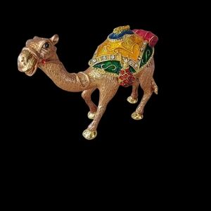 Colorful Bejewled Camel Trinket Box